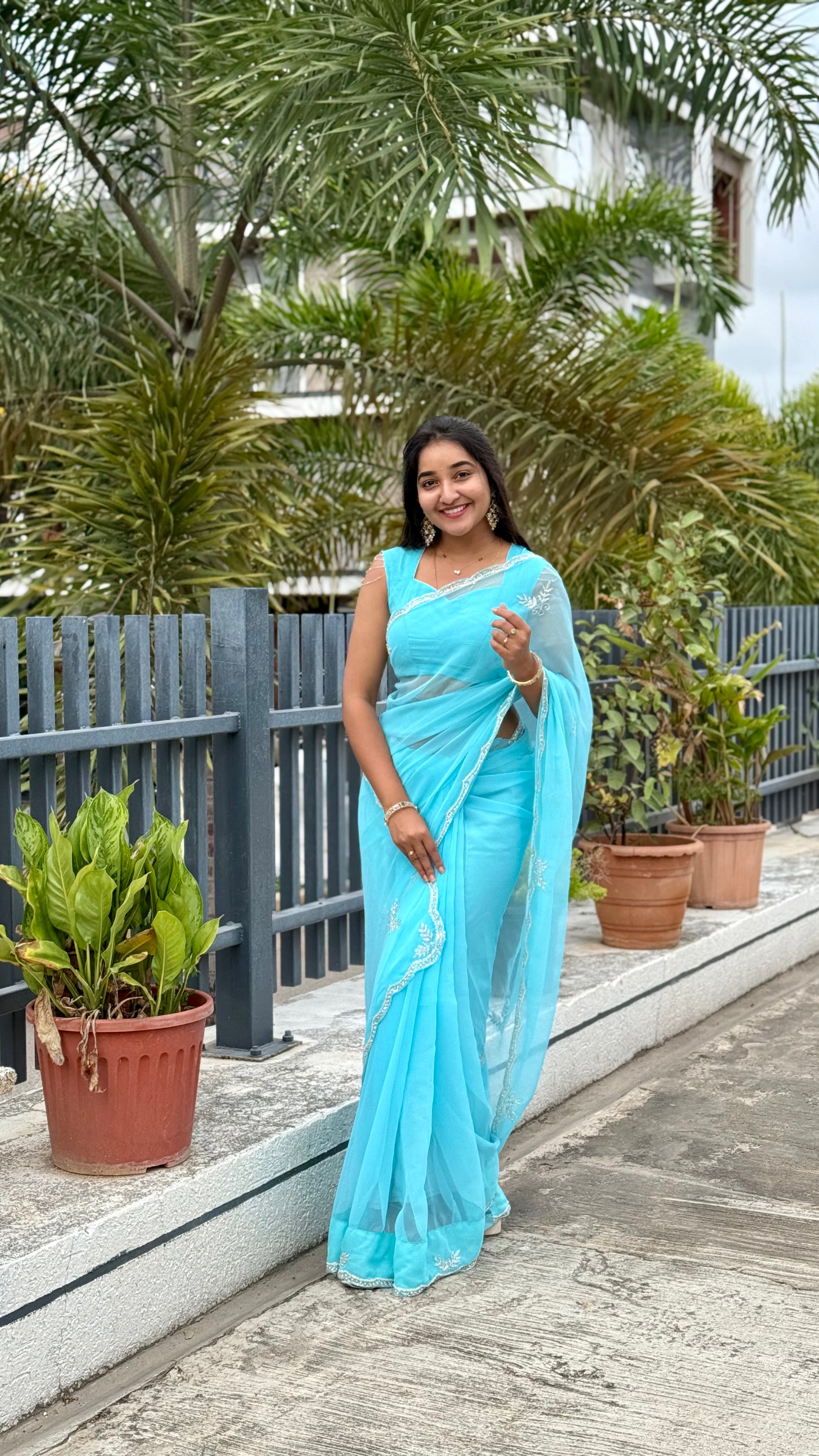 Lilly royal georgette saree ✨