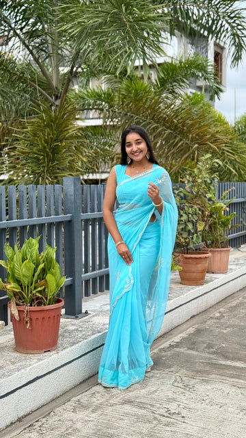 Lilly royal georgette saree ✨