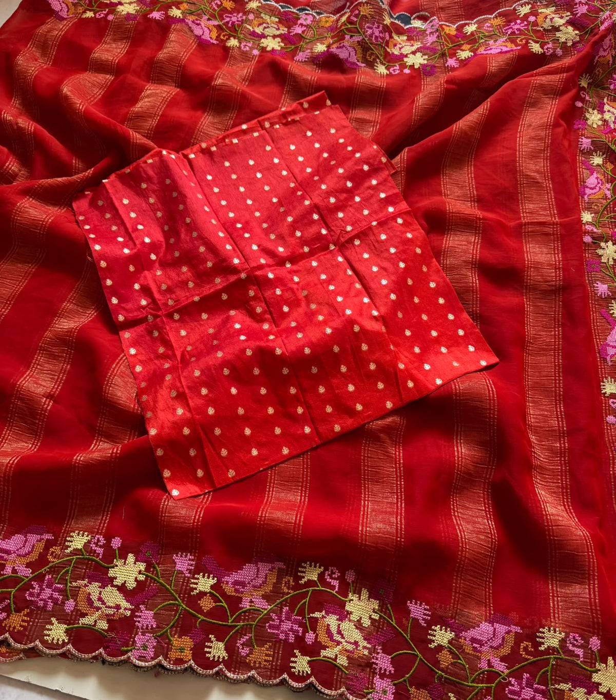 Floral cutwork designer saree ✨
