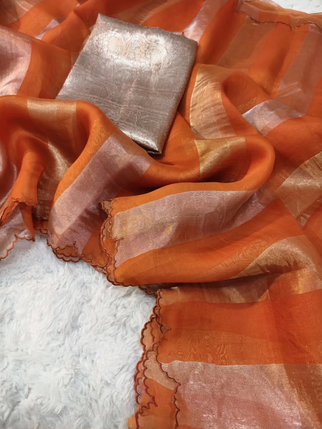 Georgette tissue silk saree