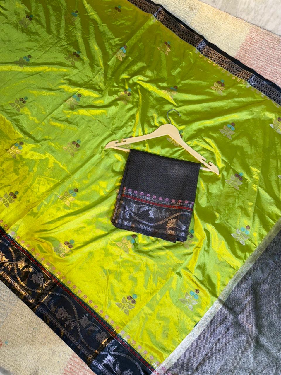 Banarasi Beautiful Premium Minakari Raw Mango Silk Soft Saree