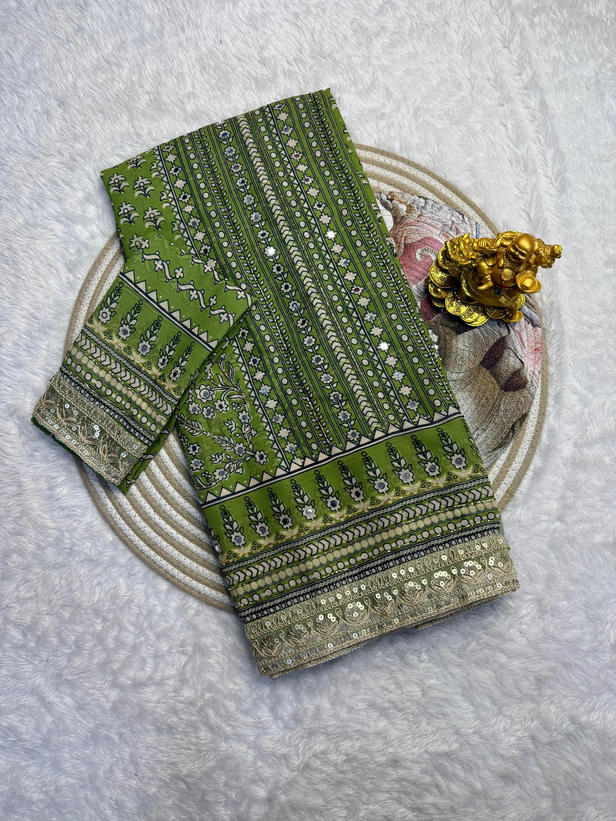 Fox georgette designer saree