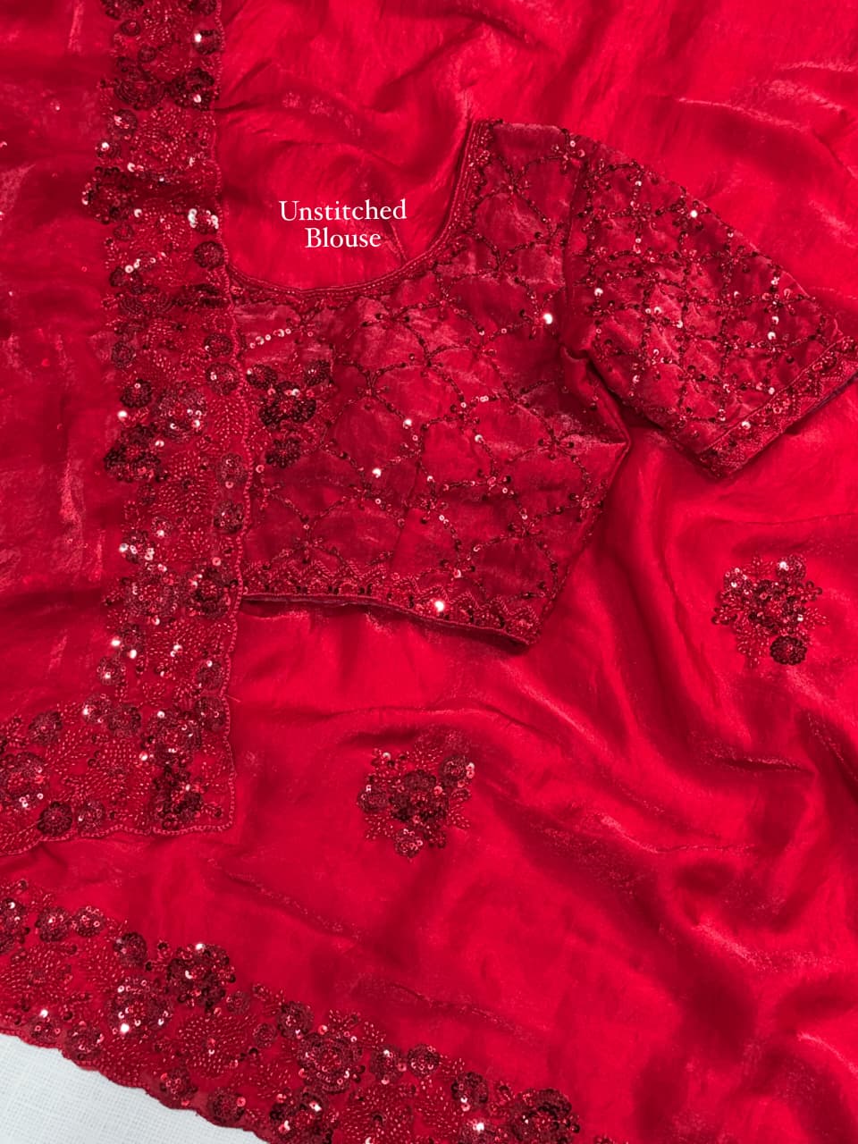 Red space staun ✨ designer saree
