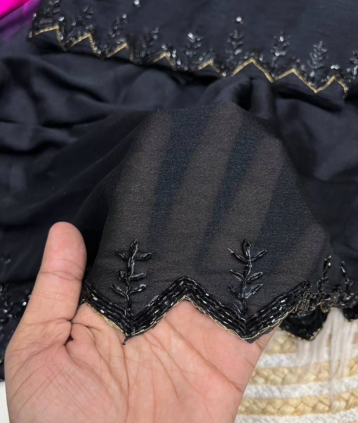 Dual shade Viscose chinnon saree