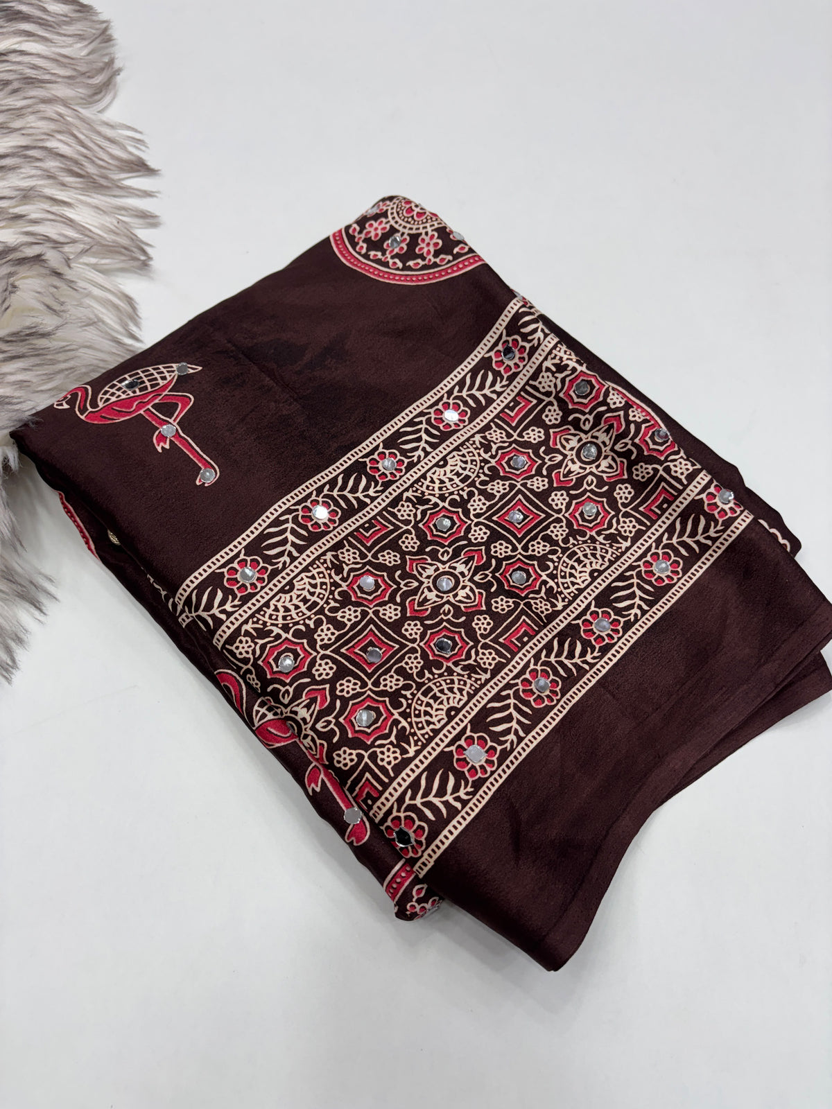 Azrak pattern swan 🦢 design saree ✨