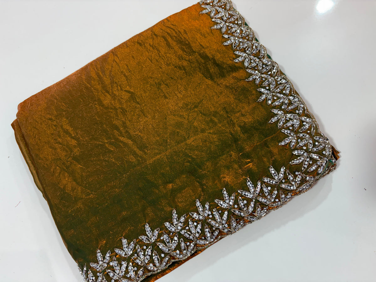 Space silk designer saree ✨