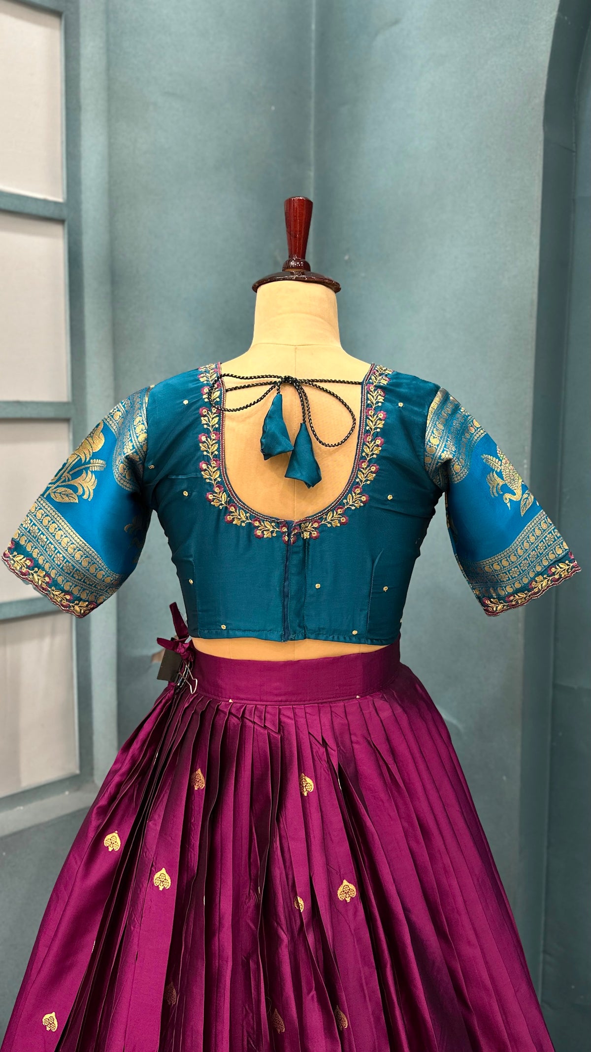 Full stiched Kanjivaram silk Lehenga