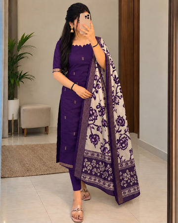 Mangalagiri butta silk cotton Top with Duppatta ✨