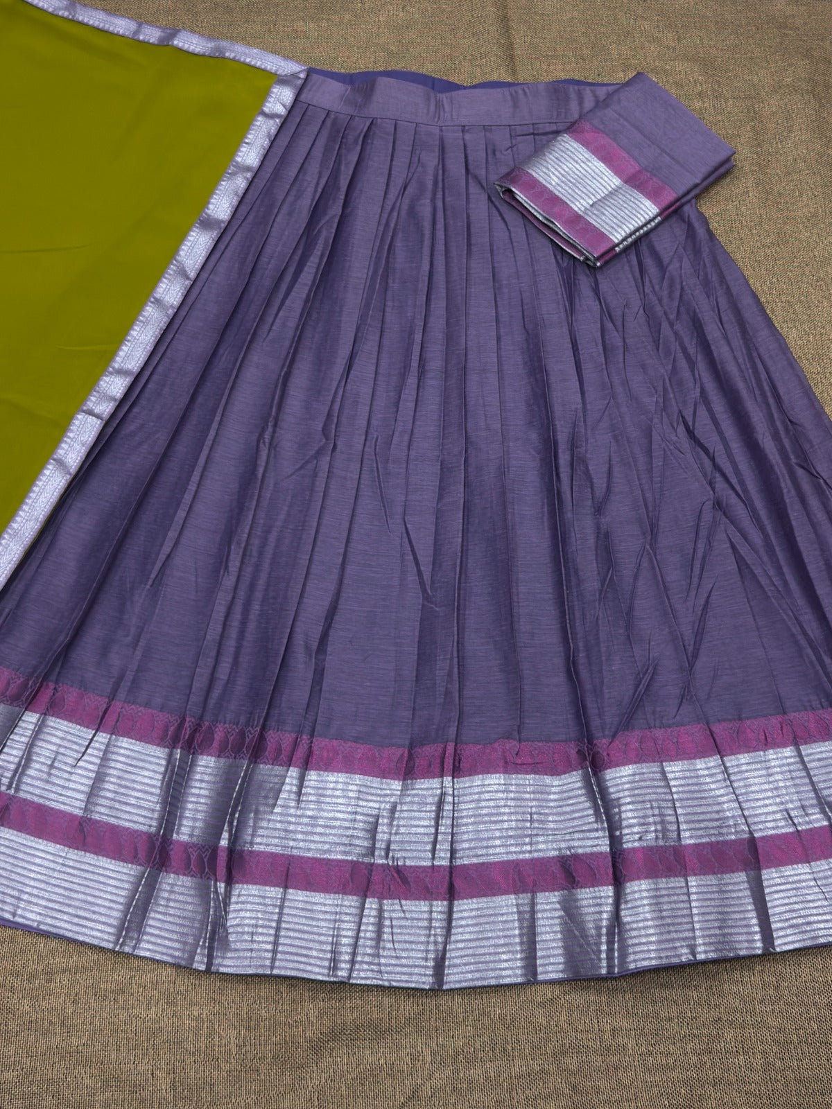 Vintage look kanjivaram silk lehengas