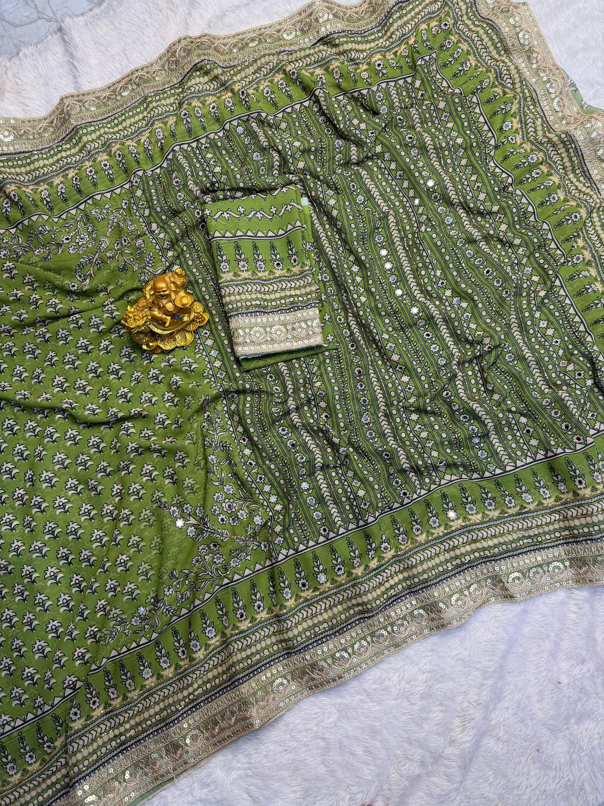 Fox georgette designer saree