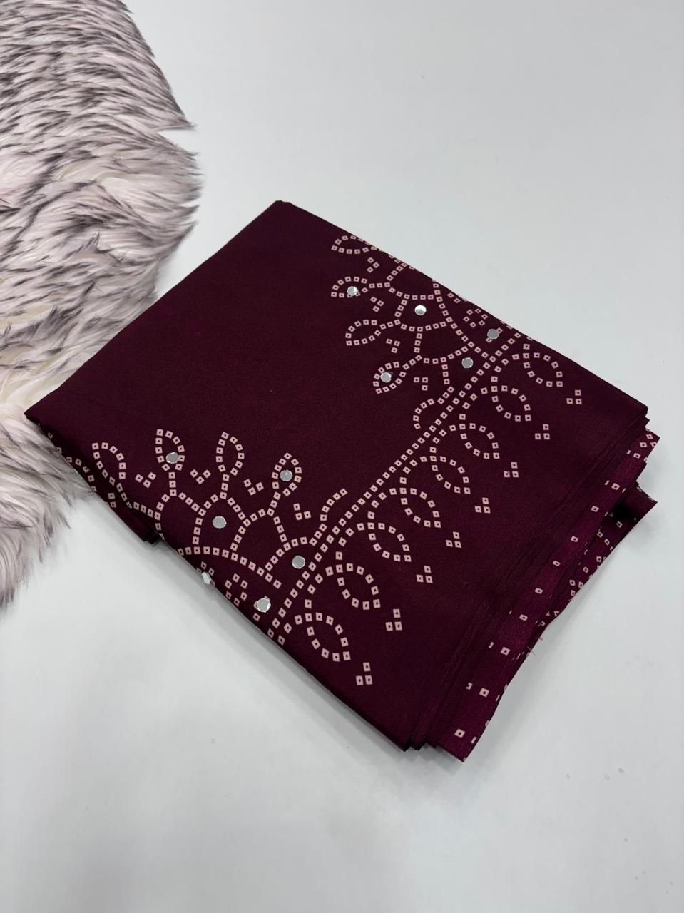 Azrak sartin viscose silk saree ✨