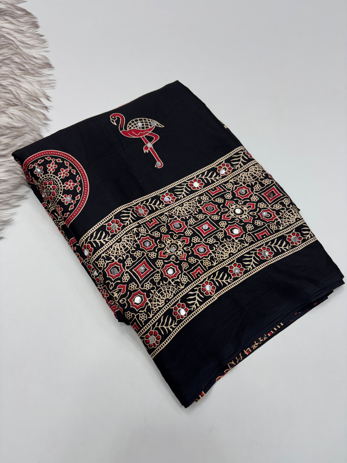 Azrak pattern swan 🦢 design saree ✨