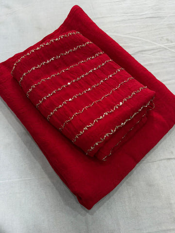 Rangoli crush saree