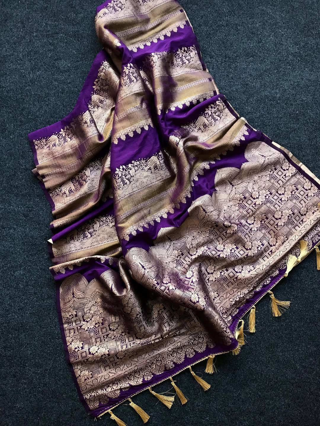Khadi crape silk weaving saree