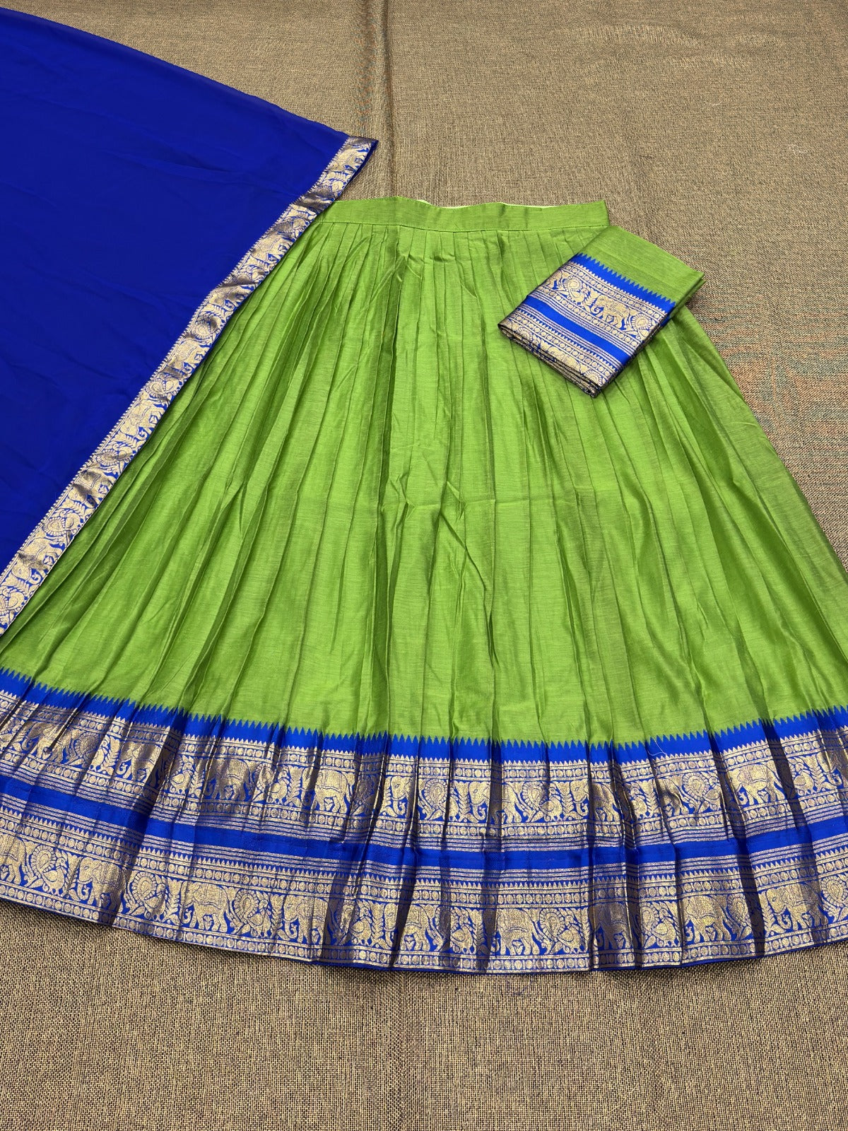 Vintage look kanjivaram silk lehengas