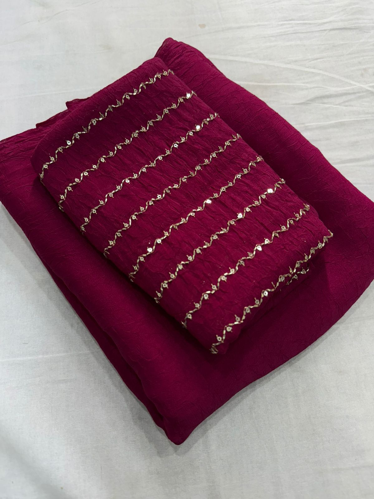 Rangoli crush saree