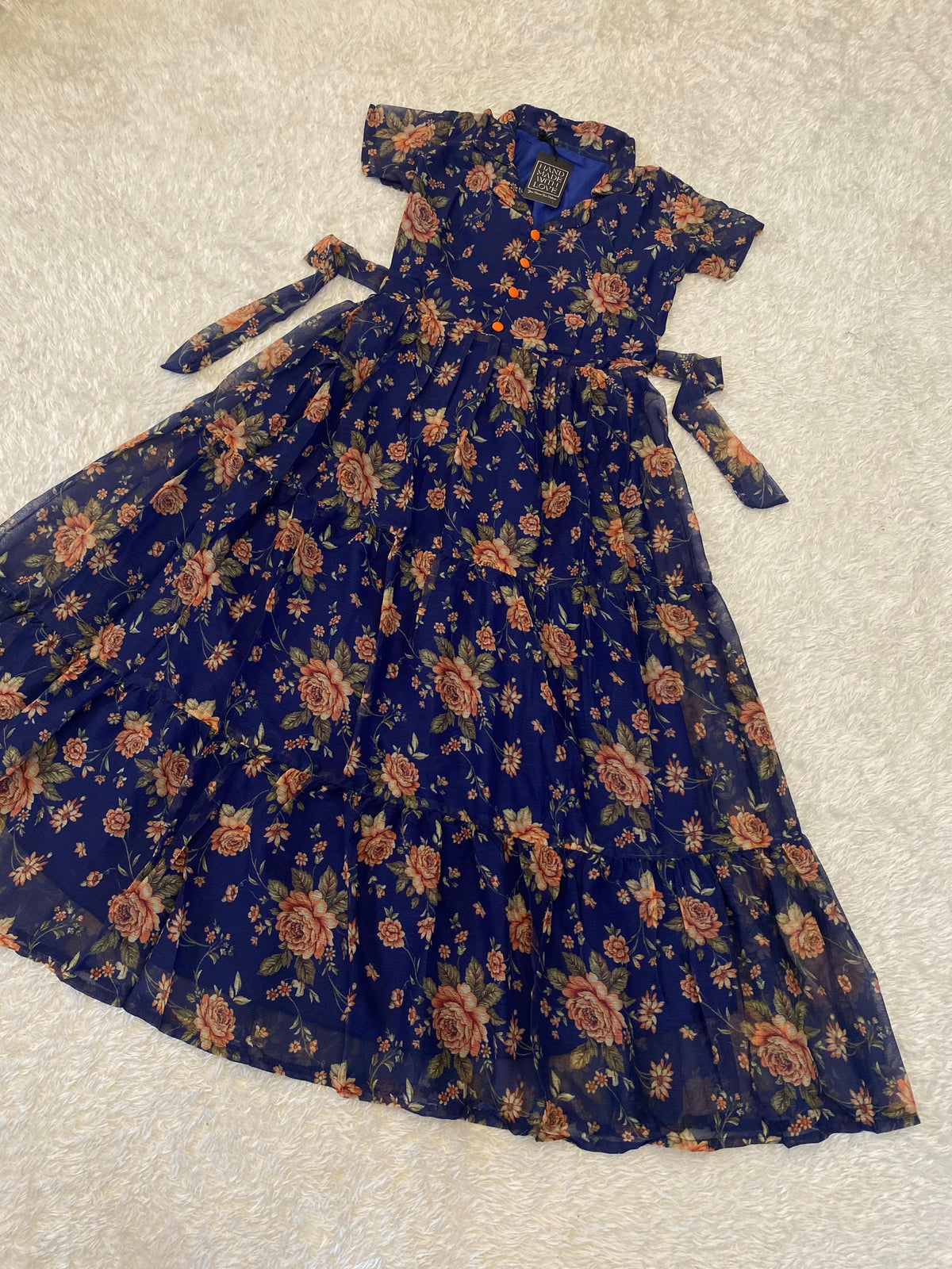 Shiffon floral 🌺 printed frock