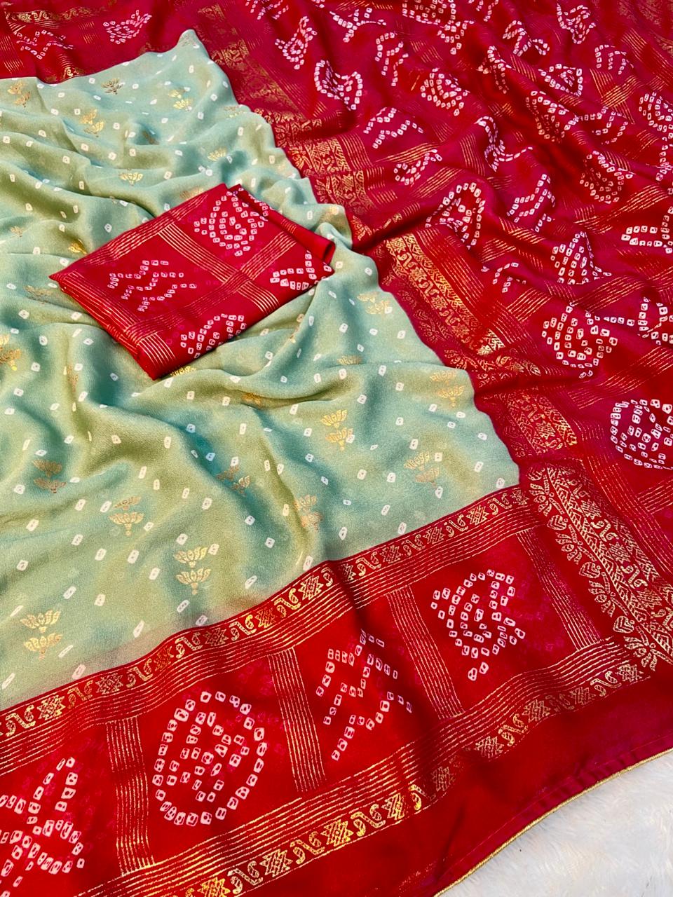 Heavy malai design saree