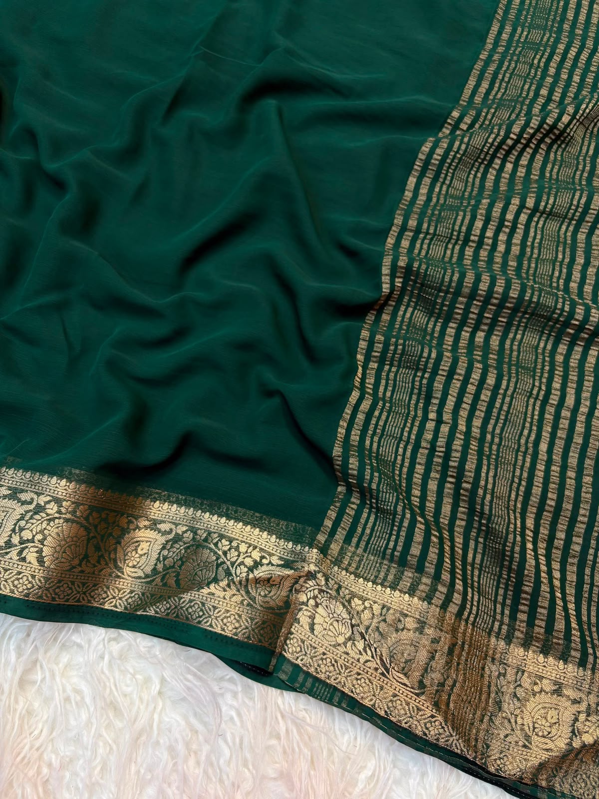 Viscose georgette crape saree✨