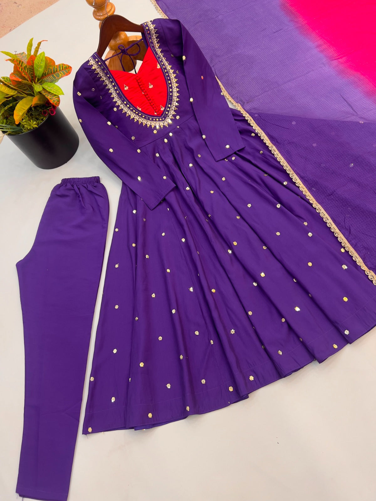Anarkali Three Piece Set