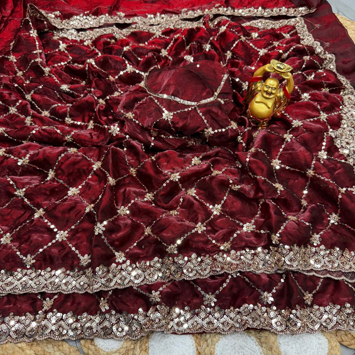 Grand party wear beeds work saree ✨