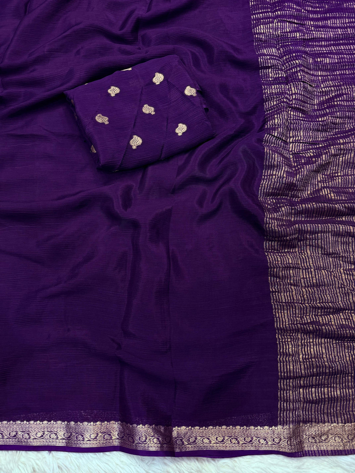 Pure chinnon saree