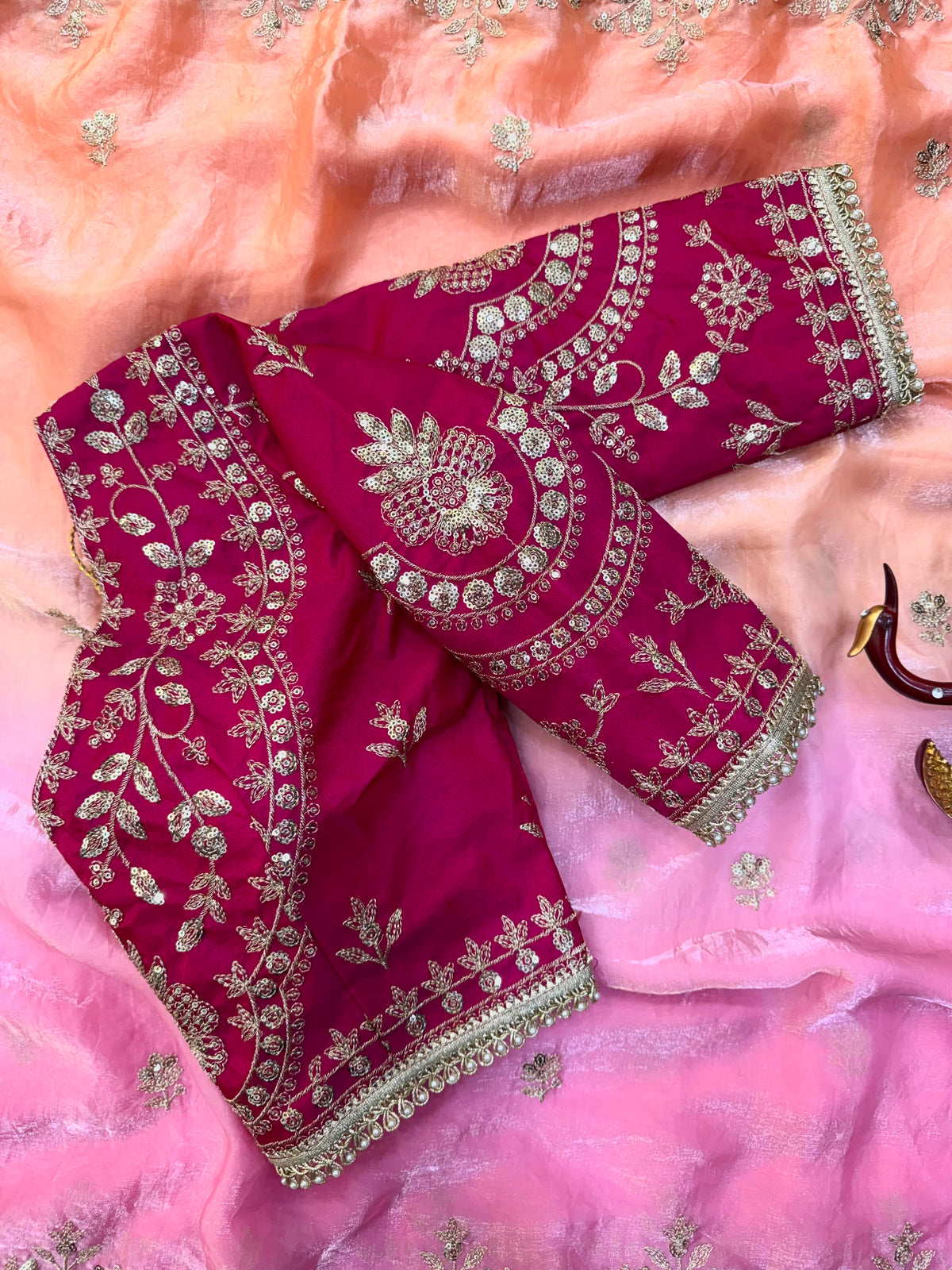 Space silk sequence embroidery desiner saree ✨