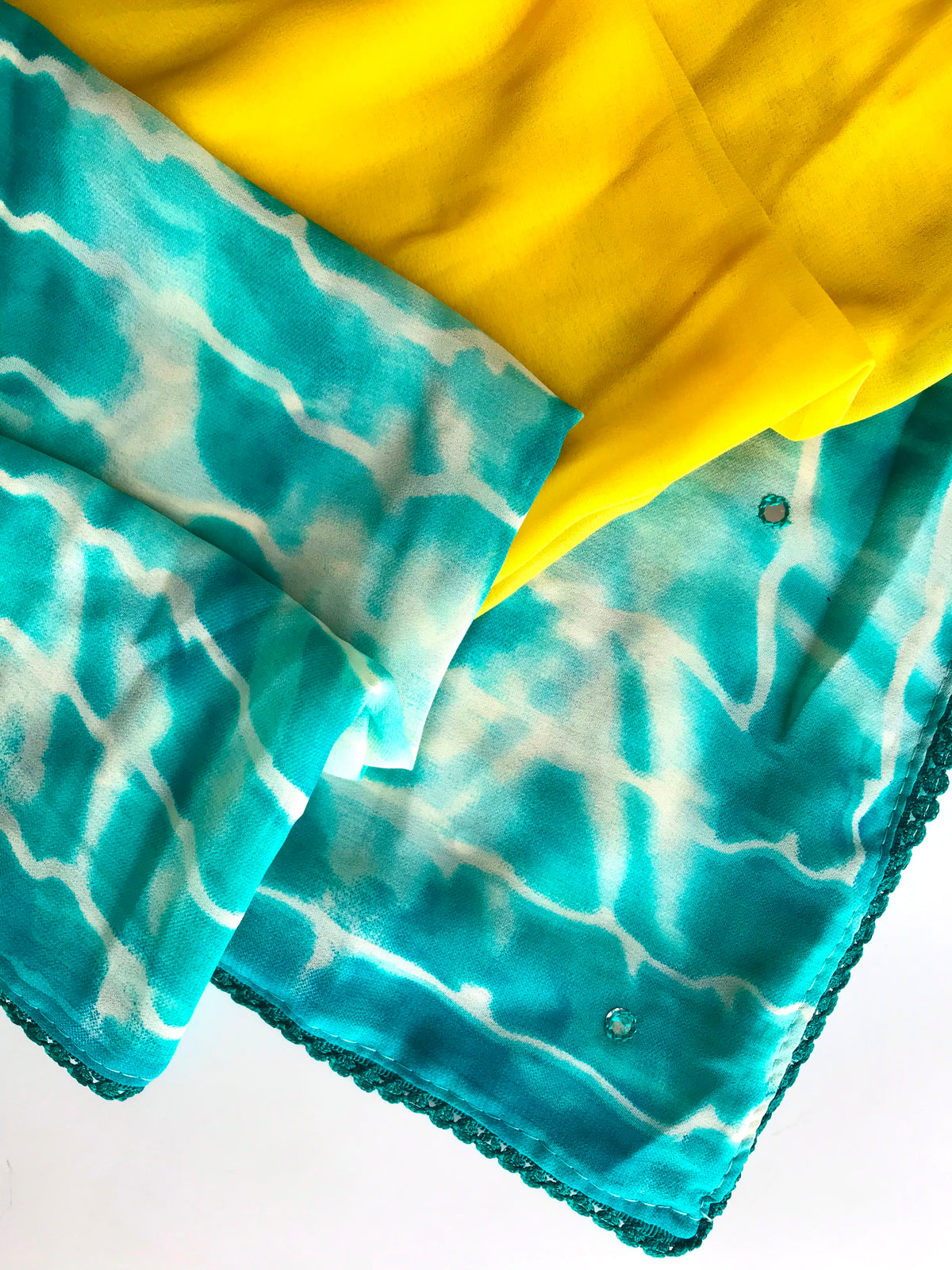 Beautiful shibori printed pure georgette saree
