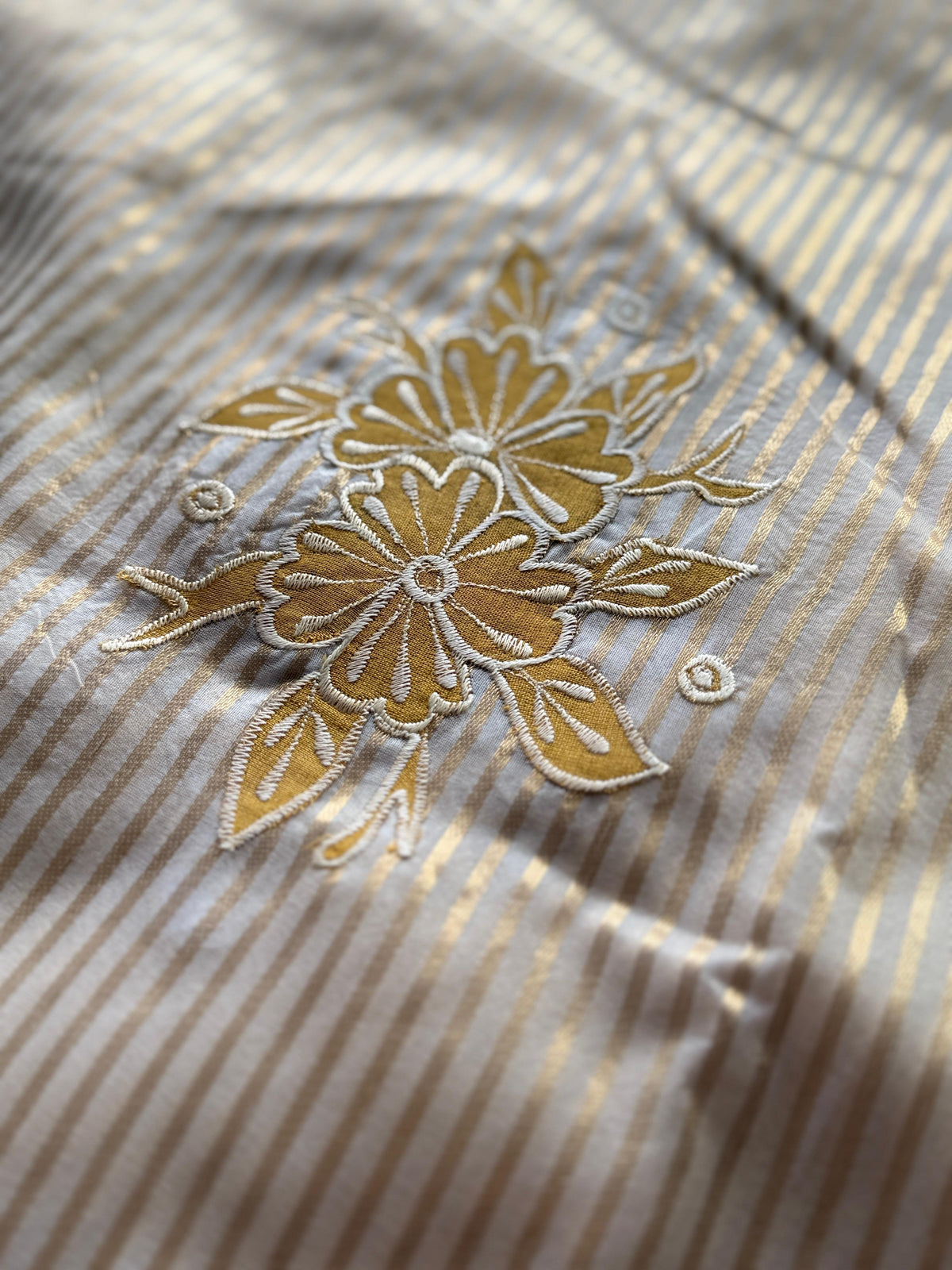 Premium Organza applique work saree