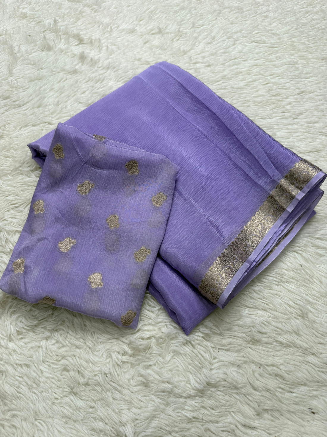 Pure chinnon saree