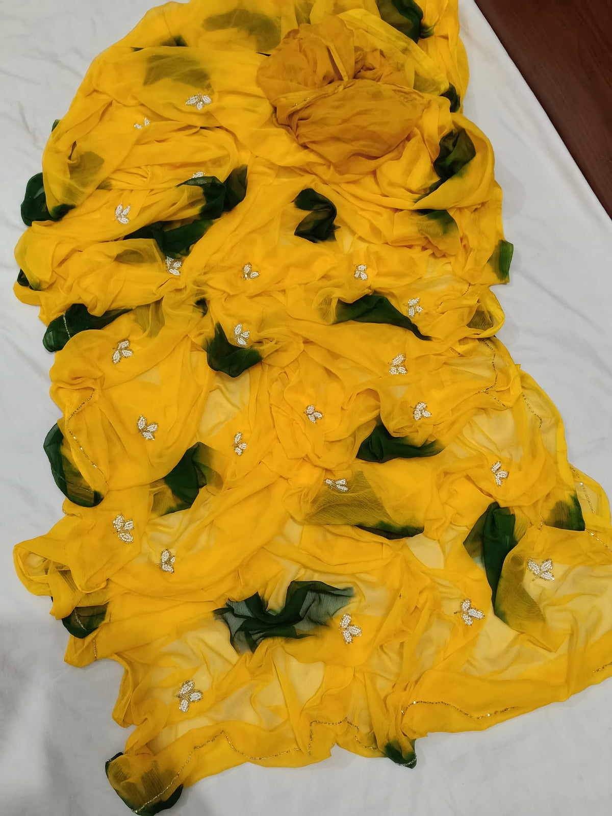 HALF PURE SHIFFON SAREE
