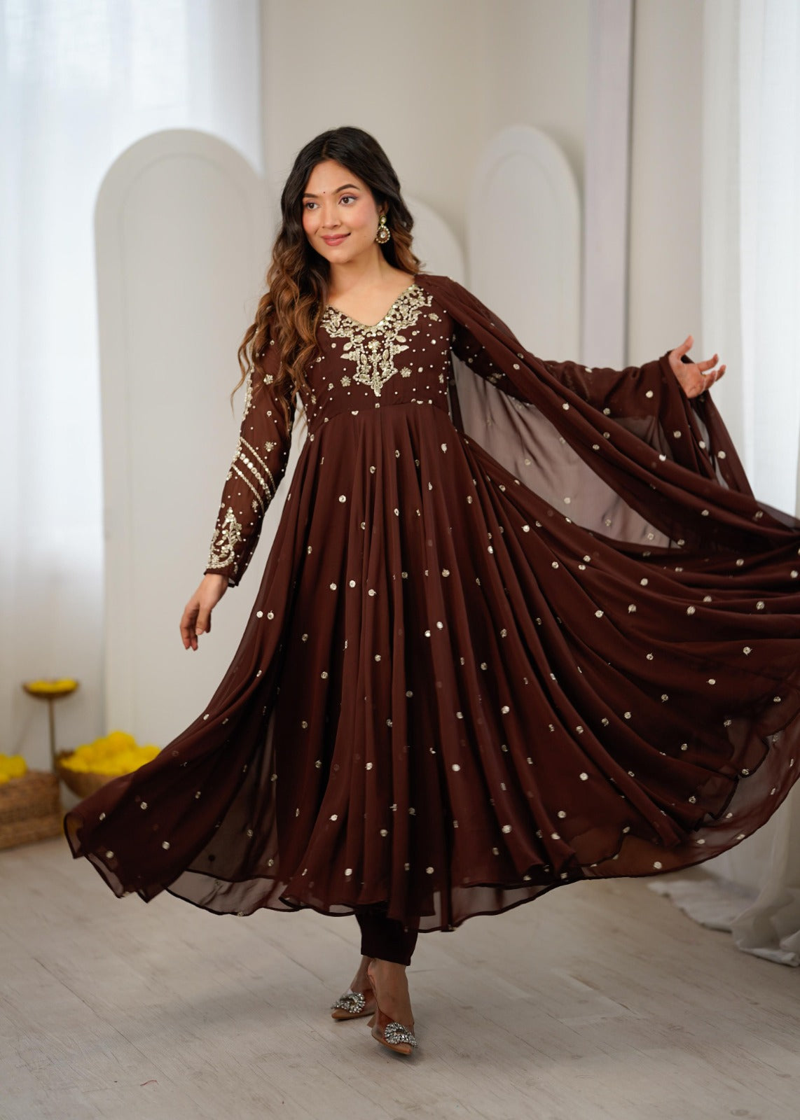 Heavy designer anarkali suit ✨