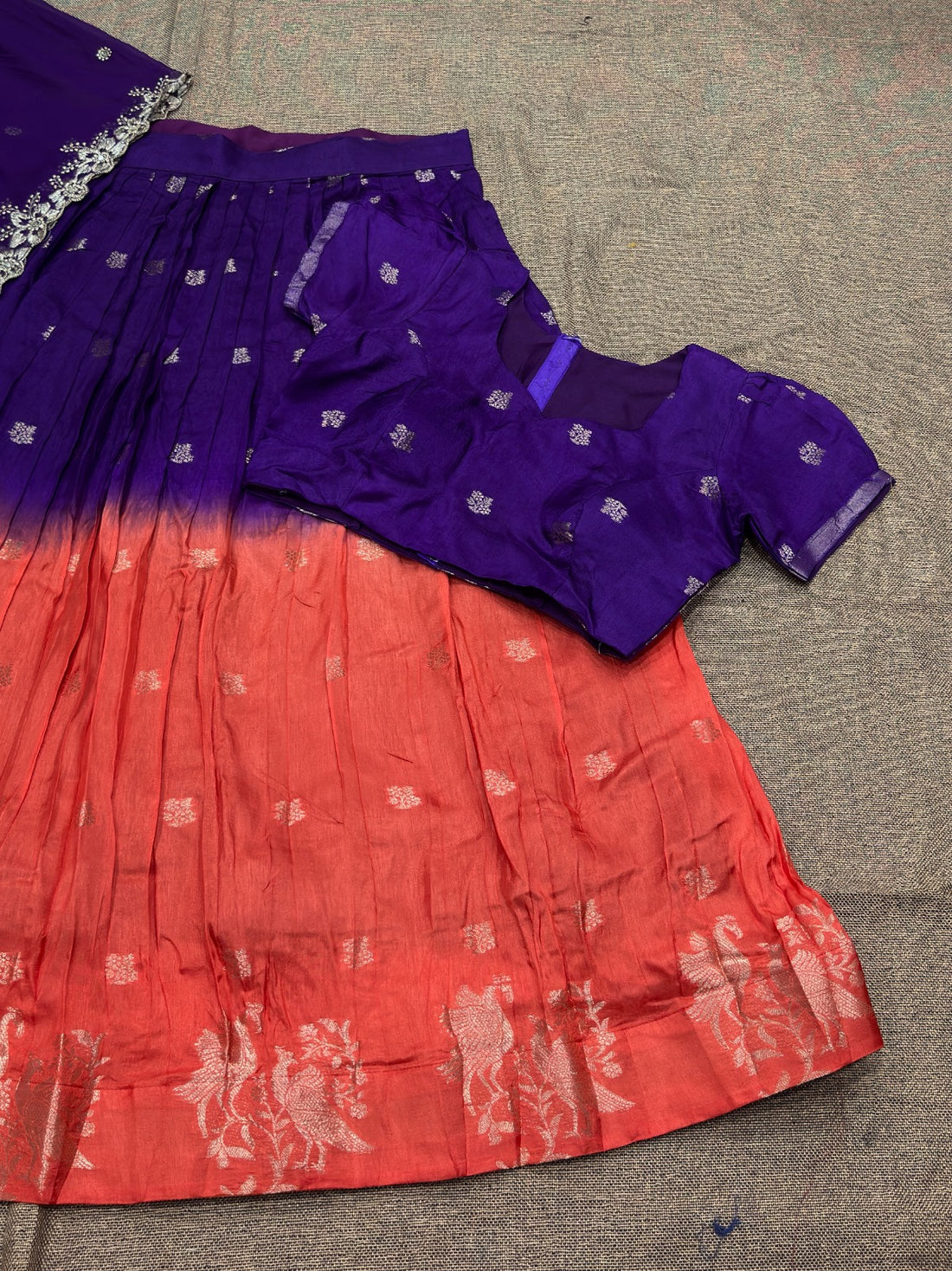 Fully stitched Viscose dola silk lehenga