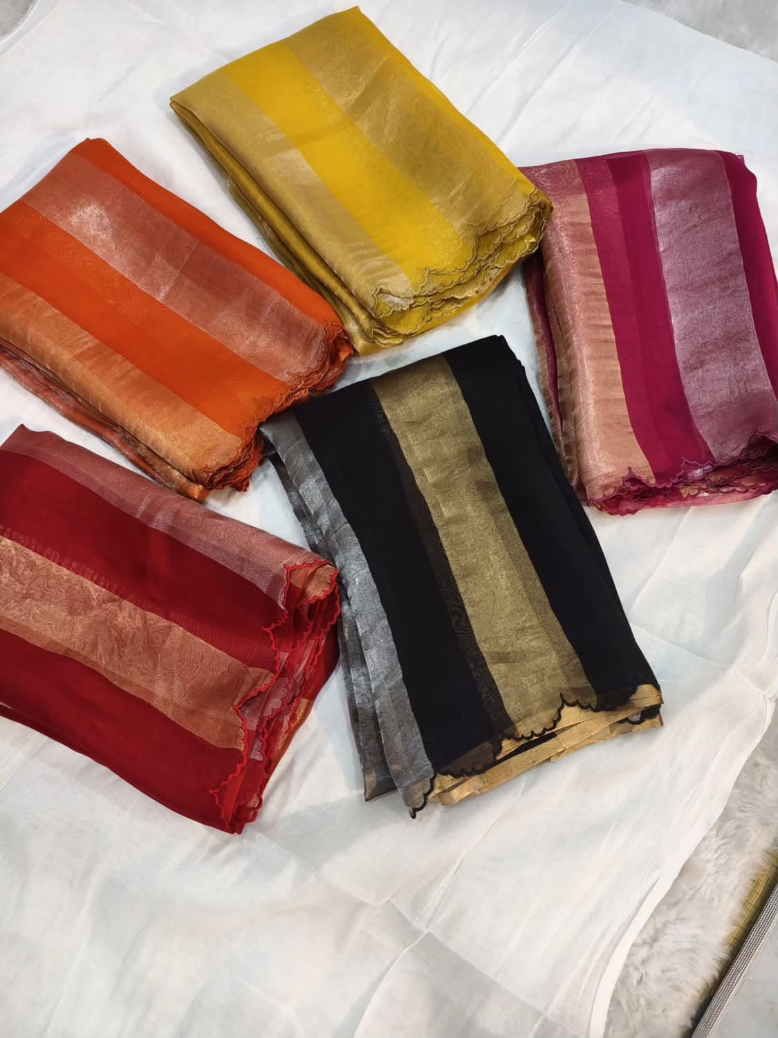 Georgette tissue silk saree