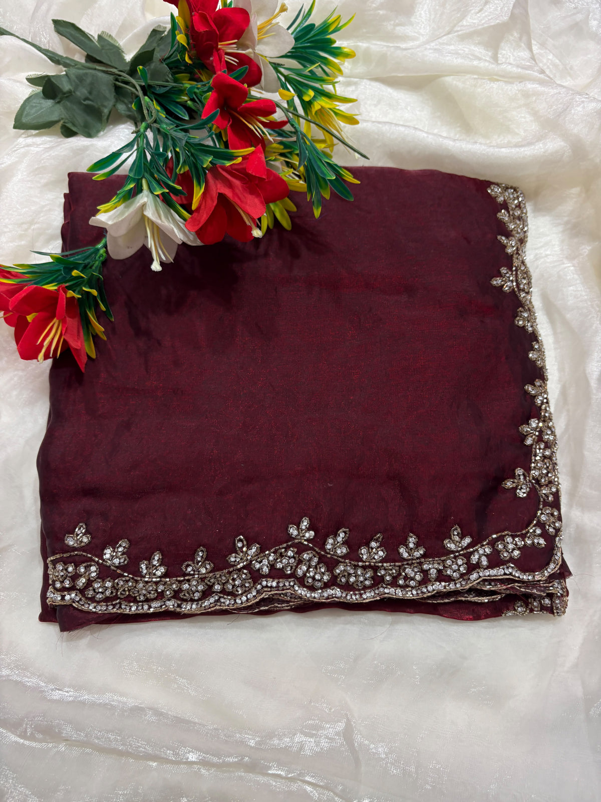Space silk designer saree ✨