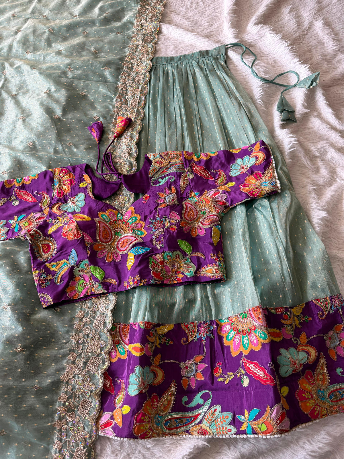 Designer fully stitched lehenga set ✨