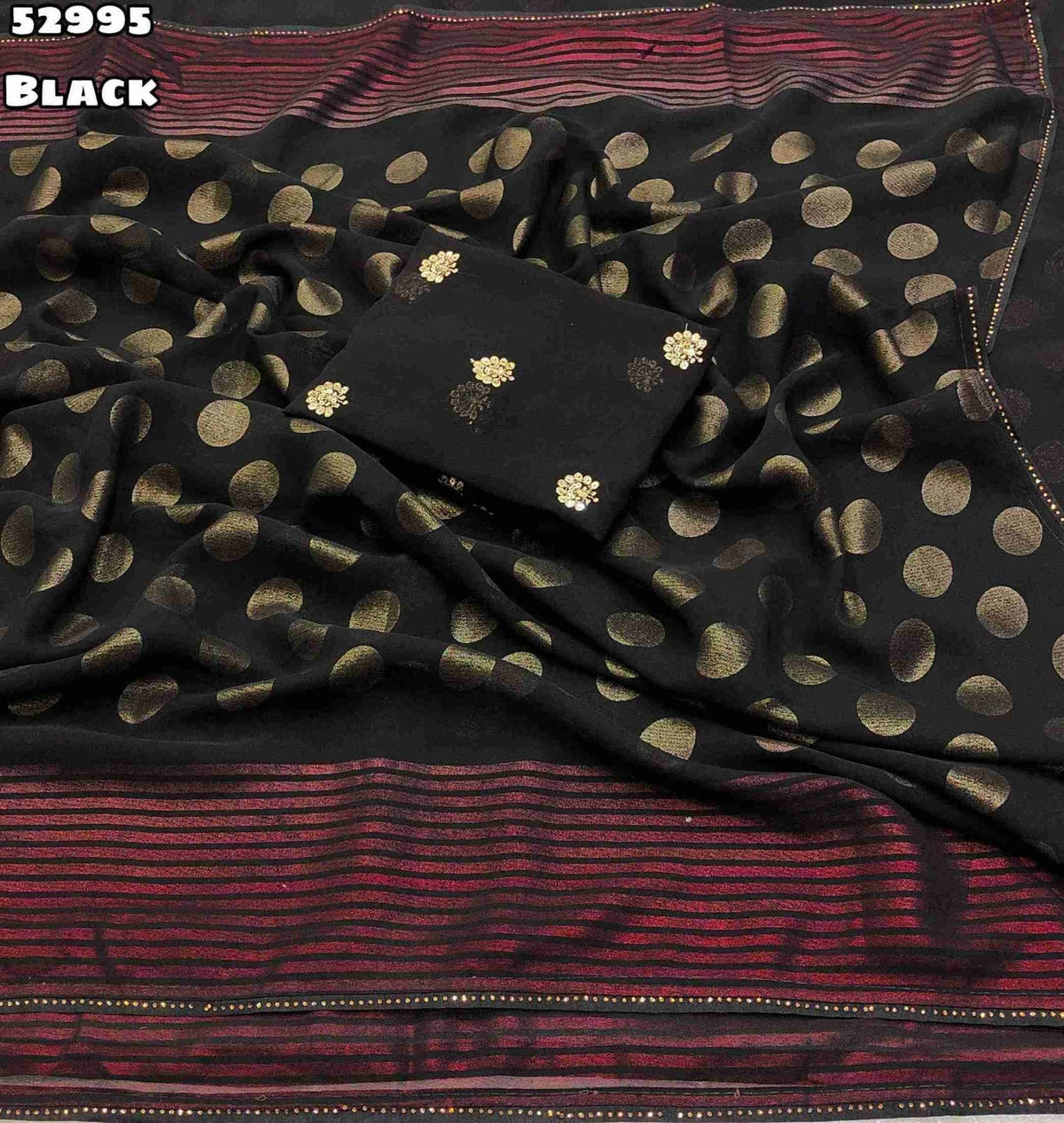 Geometrical pattern black saree ✨