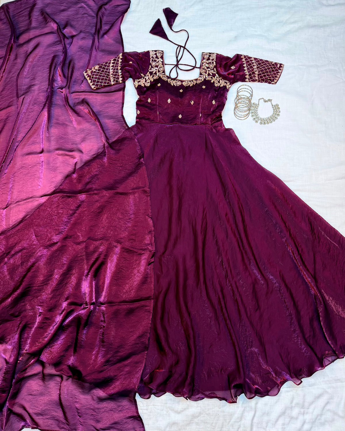 Sequence gown with duppata ✨