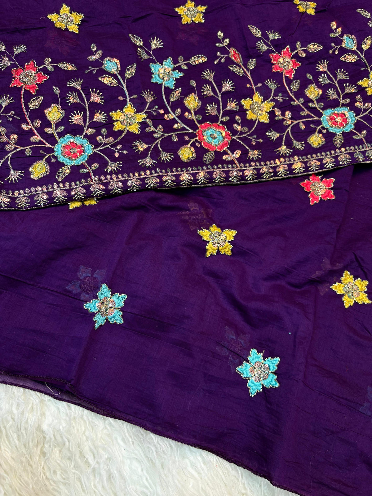 Mull cotton designer saree ✨