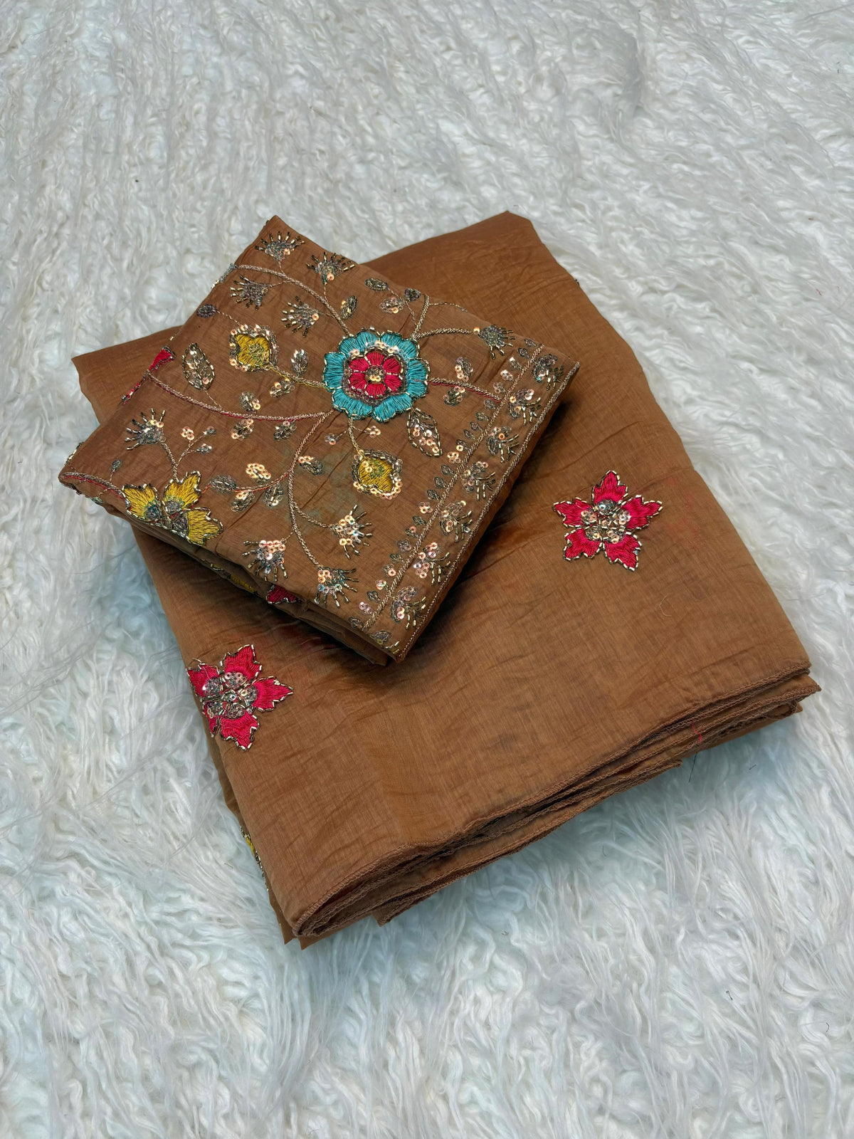 Mull cotton designer saree ✨