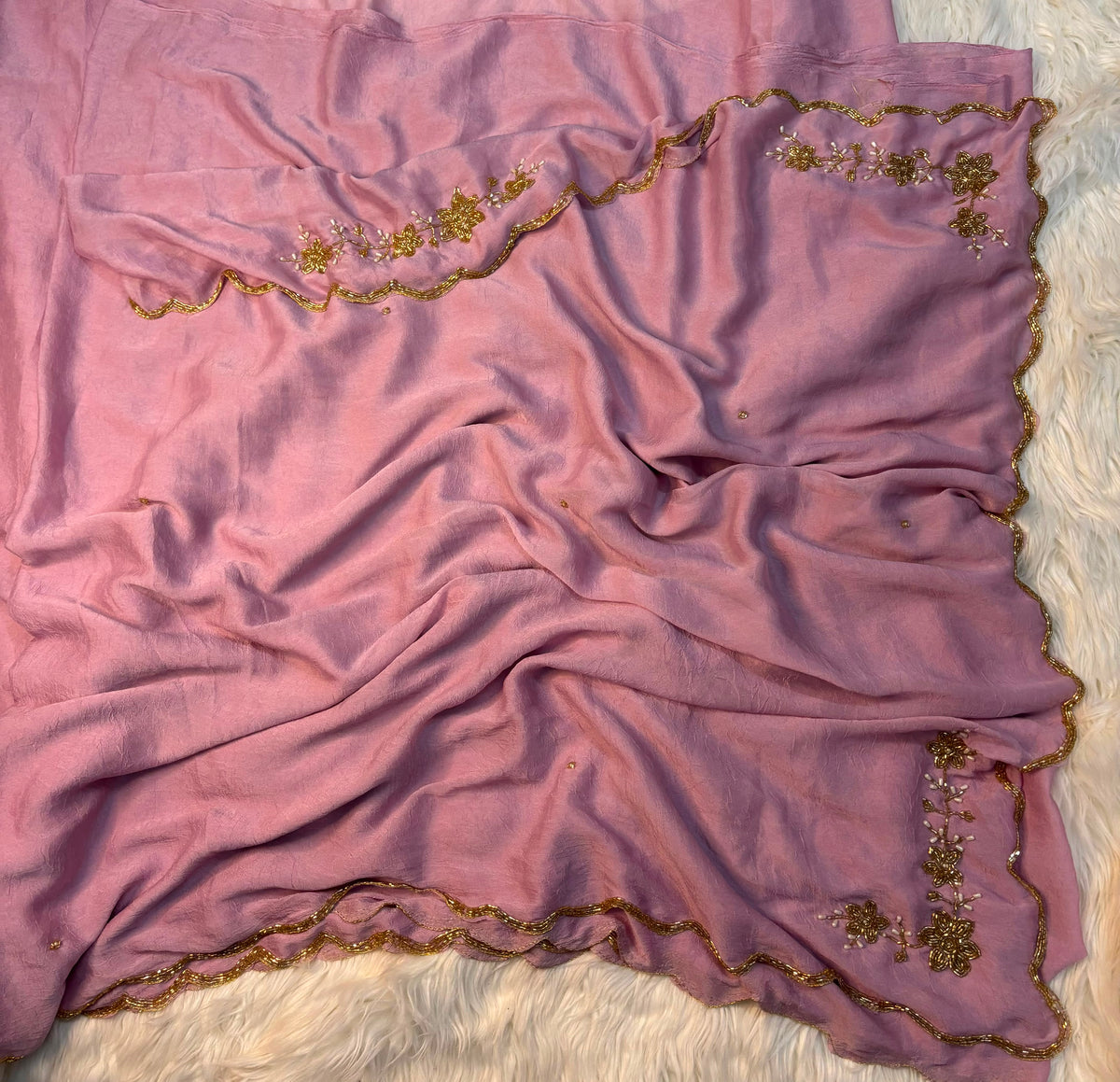 Premium rangoli crush silk designer saree ✨