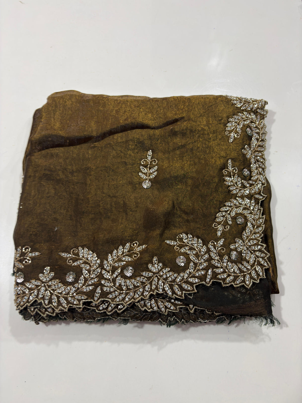 Space silk heavy designer saree ✨