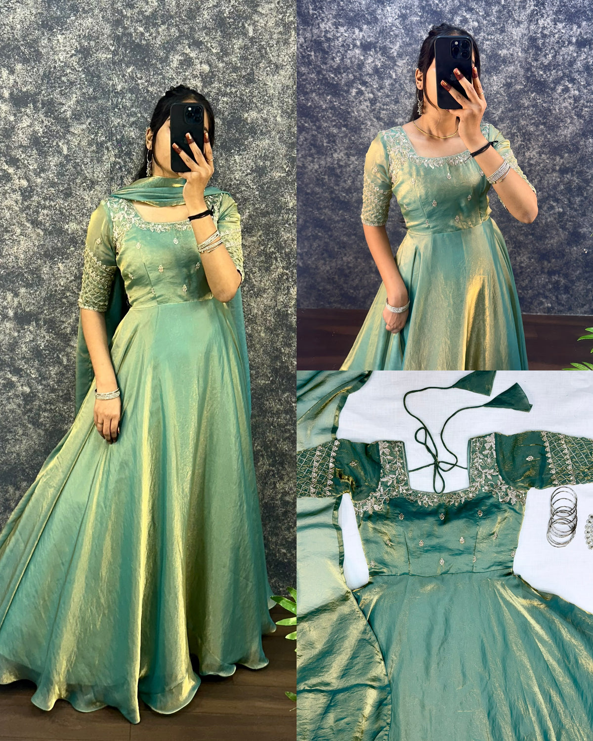 Sequence gown with duppata ✨