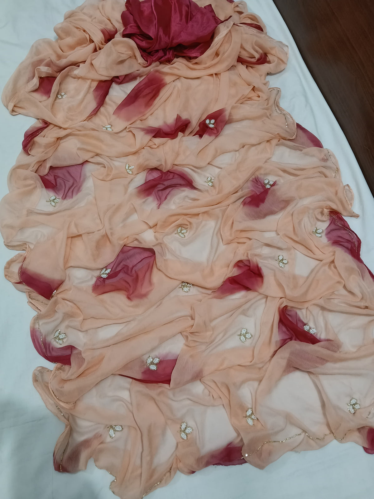 HALF PURE SHIFFON SAREE