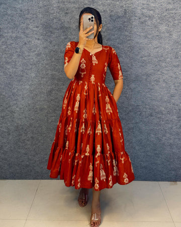 Warli printed doll maxi gowns