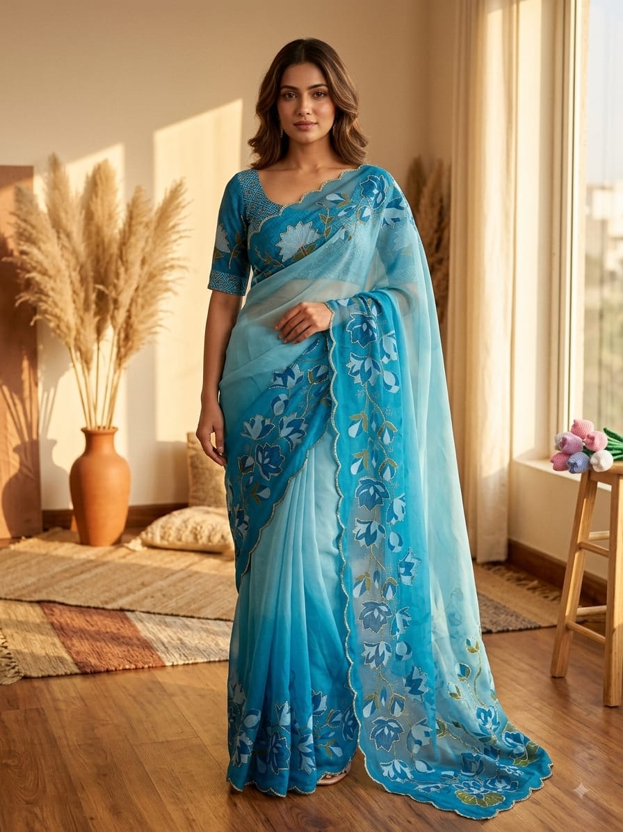 Lotus 🪷 Taby silk designer saree ✨