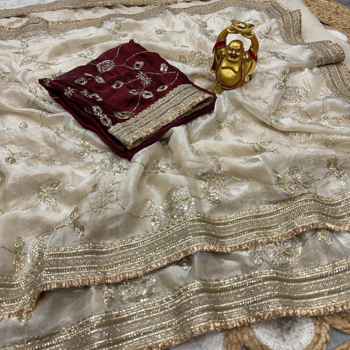 Space silk designer saree