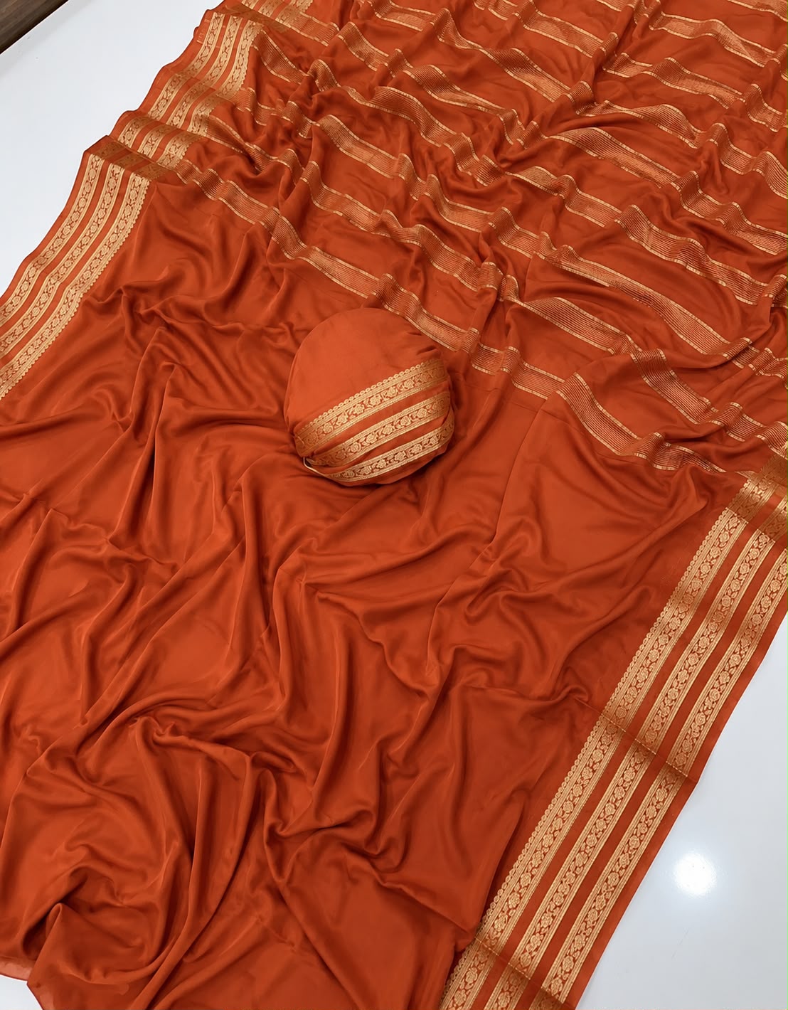 Viscose georgette crape saree✨