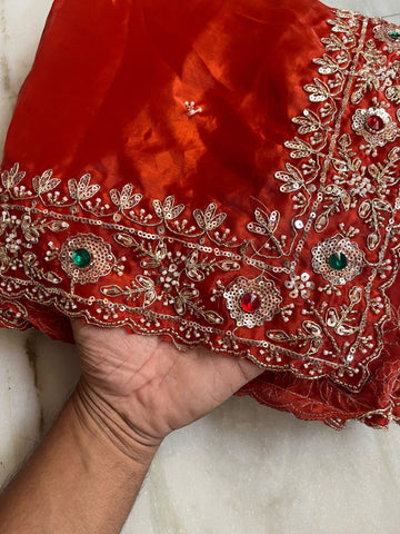 Space satin silk designer saree ✨
