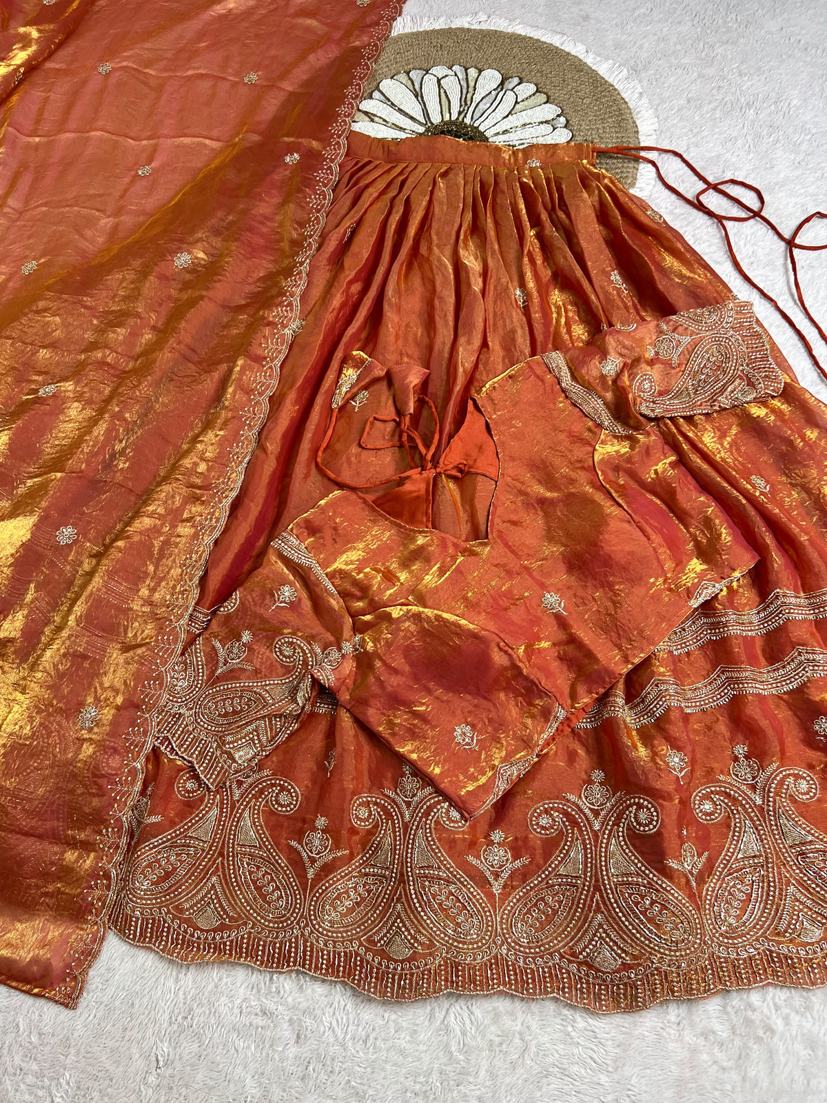 Space silk Fully stitched lehenga set ✨
